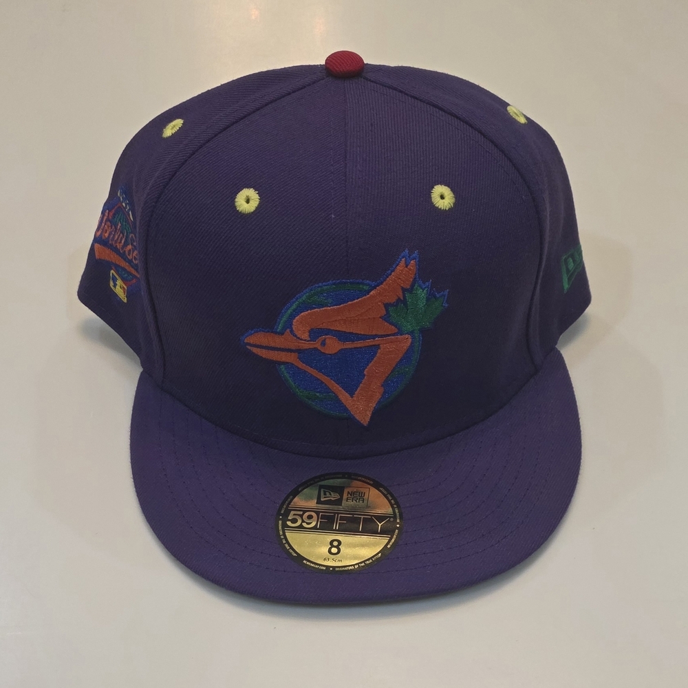 TORONTO BLUE JAYS|New Era 59Fifty Cooperstown Collection|Purple/Orange|Size 8